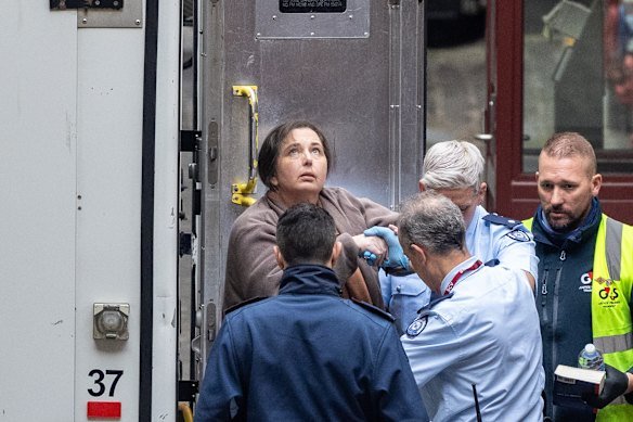 Patterson arriving at court for her sentencing hearing last August.