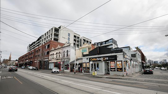 A strip of shops and apartments in Church Street, in Richmond, will be included in an inner-city tram and train activity centre. 