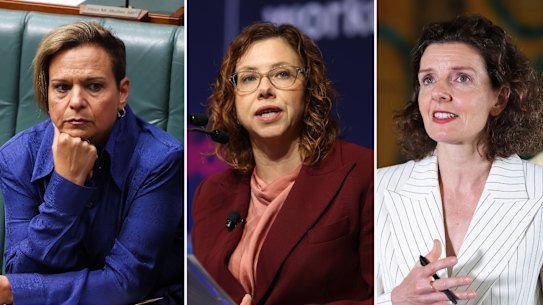 Michelle Rowland, Amanda Rishworth and Allegra Spender.