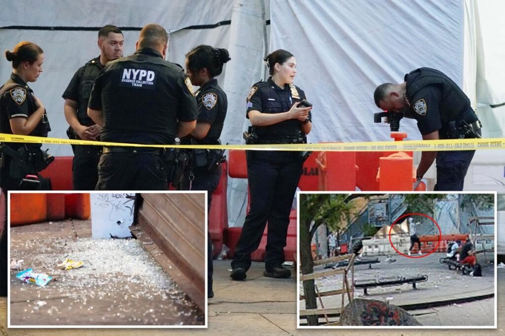 Gunman shoots two near busy NYC subway station, sending bystanders scrambling to safety: video