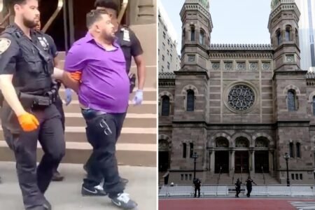 Lunatic punches NYC synagogue congregant, headbutts and spits at security guard in antisemitic attack: NYPD