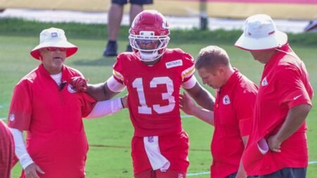 Chiefs rookie standout Cyrus Allen exits practice after scary collision with teammate Kaiir Elam Chiefs rookie standout Cyrus Allen exits practice after scary collision with teammate Kaiir Elam