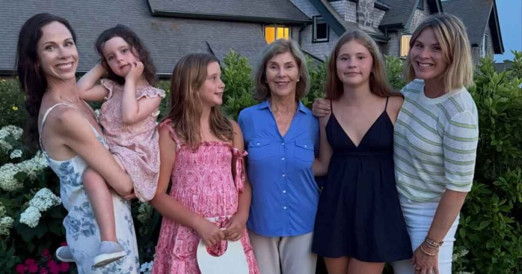 Laura Bush Poses for Rare Multigenerational Photo With Daughters Jenna and Barbara, Their Kids