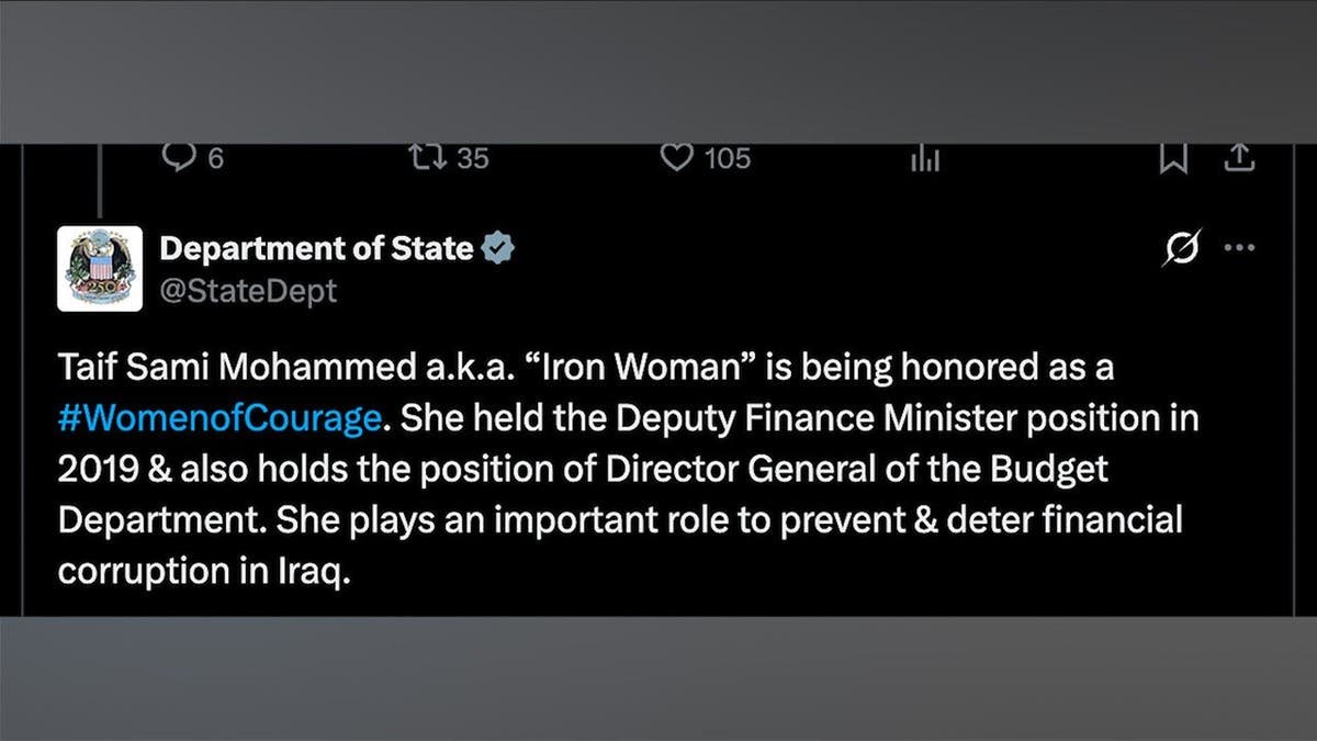State praises former Iraqi official