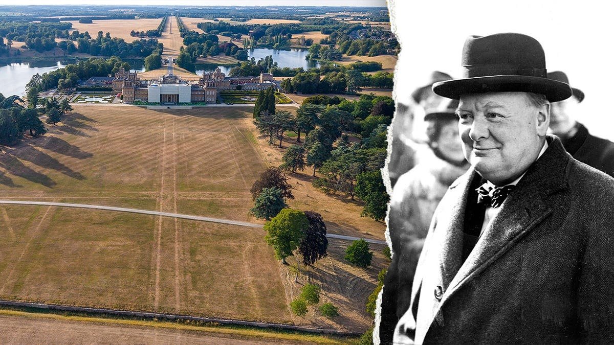 Split image of Blenheim aerials, Churchill