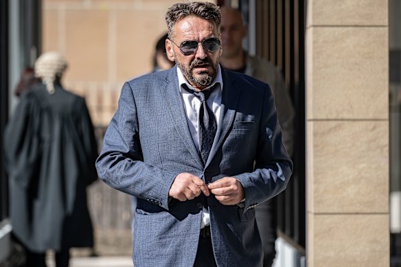 George Alex outside the NSW Supreme Court at Darlinghurst in 2024.