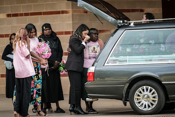 Jacinta Nampijinpa Price was among those attending the service on Saturday.