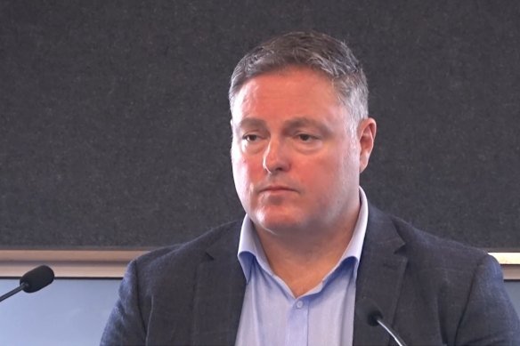 Concentric Concepts managing director Grant Killen giving evidence on Tuesday.