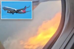 American Airlines plane makes emergency landing after flames shoot from engine: ‘Mayday, mayday, mayday’ American Airlines plane makes emergency landing after flames shoot from engine: ‘Mayday, mayday, mayday’