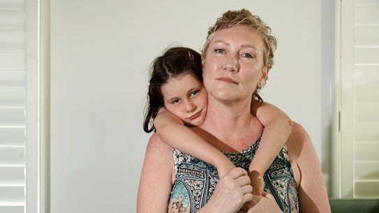 Shannon Turner with daughter Emma. Turner was “open to anything” when news of a medical trial using psychedelics surfaced.