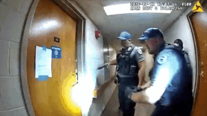 WATCH: Man accused of aiming flamethrower at officers serving eviction notice in wild bodycam video WATCH: Man accused of aiming flamethrower at officers serving eviction notice in wild bodycam video