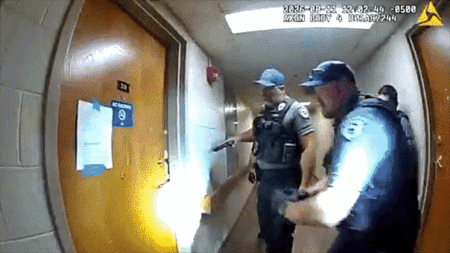 WATCH: Man accused of aiming flamethrower at officers serving eviction notice in wild bodycam video WATCH: Man accused of aiming flamethrower at officers serving eviction notice in wild bodycam video