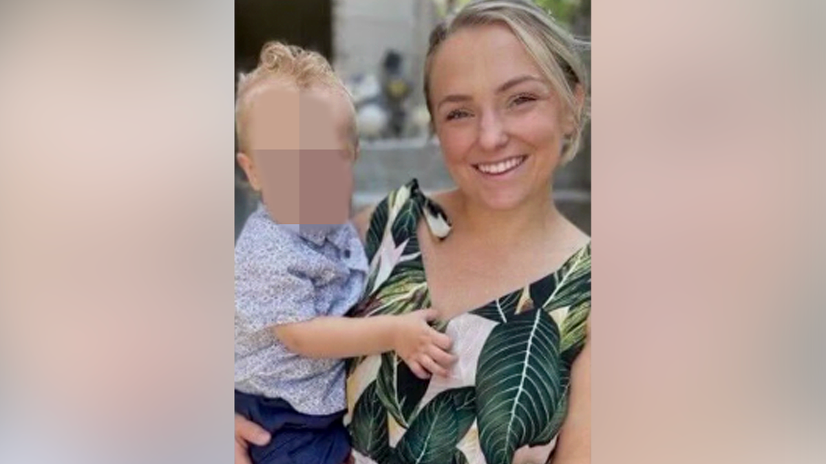 Brittany Ligdis pictured with her young son before her death