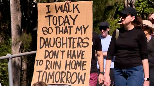 A sign spotted at Sunday’s march.