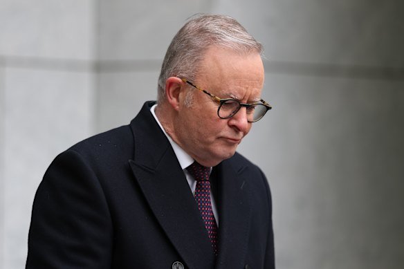 Prime Minister Anthony Albanese at Parliament House in Canberra.