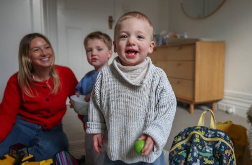 Lauren Treweek with her sons, Xavier, 3, and Gus, 1.