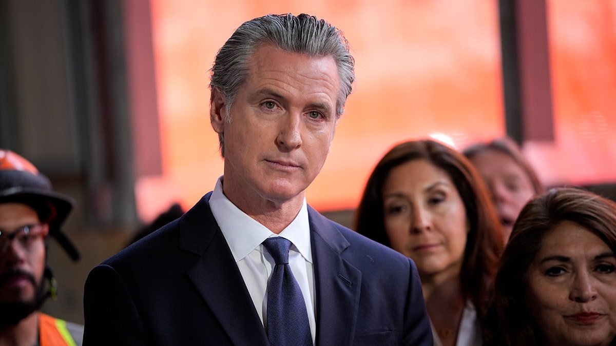 Governor Newsom holds a press conference in Oakland
