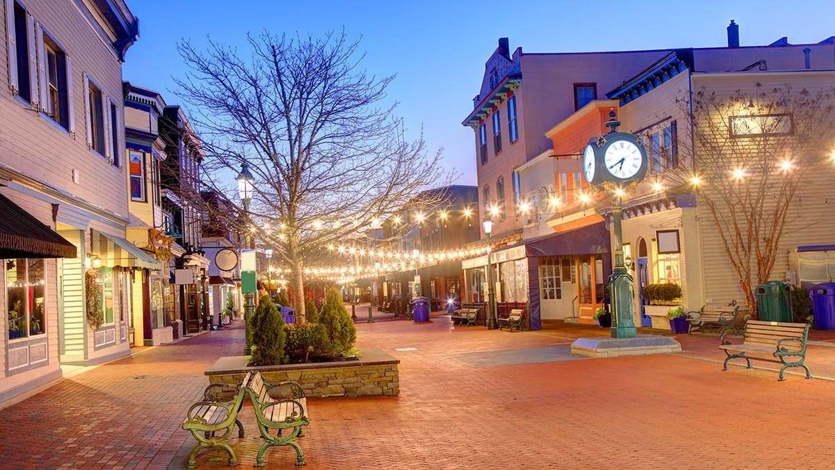 A public square in Cape May, New Jersey.