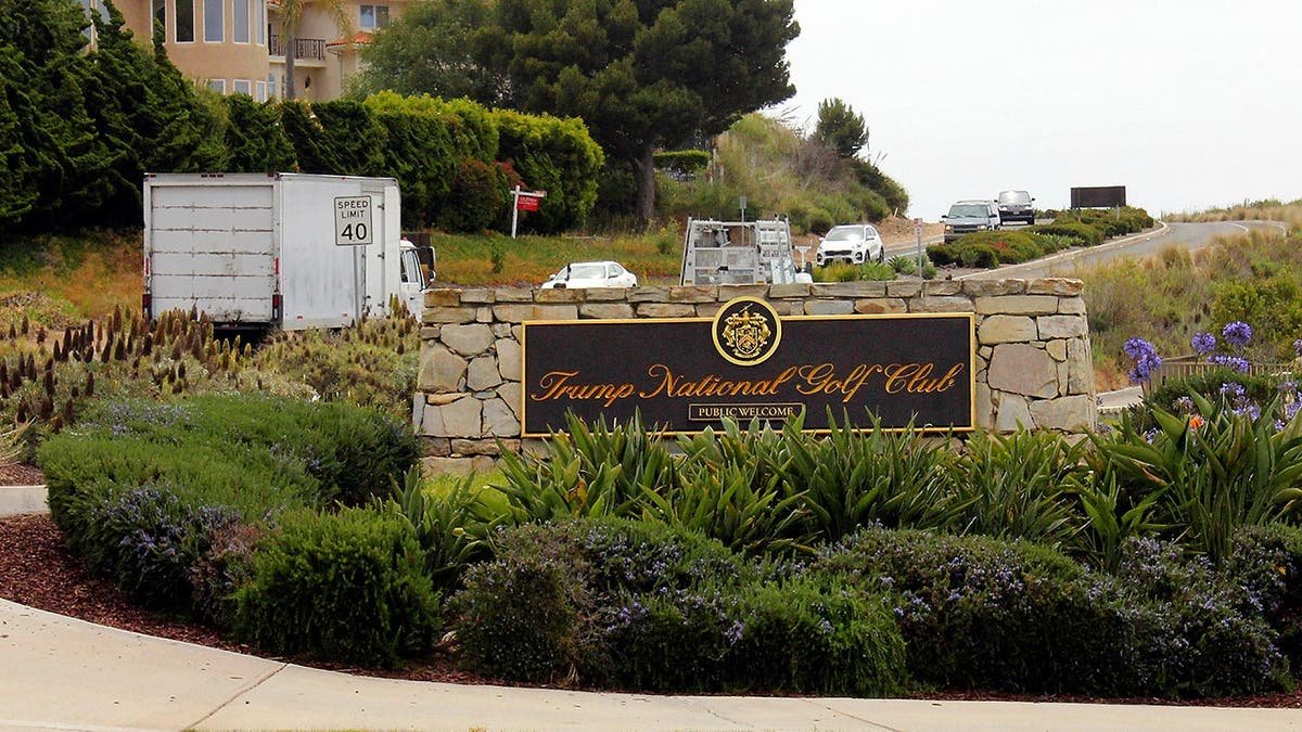FILE - The entrance to Trump National Golf Club Los Angeles, in Rancho Palos Verdes, Calif., is seen in this photo, July 2, 2020. (AP Photo/John Antczak, File)