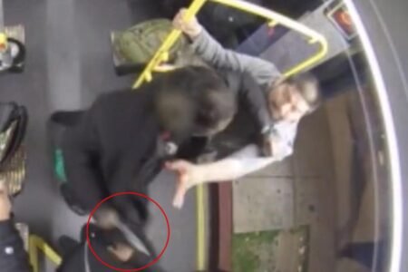 Chilling new video shows racist stabber’s savage LA Metro attack before life sentence