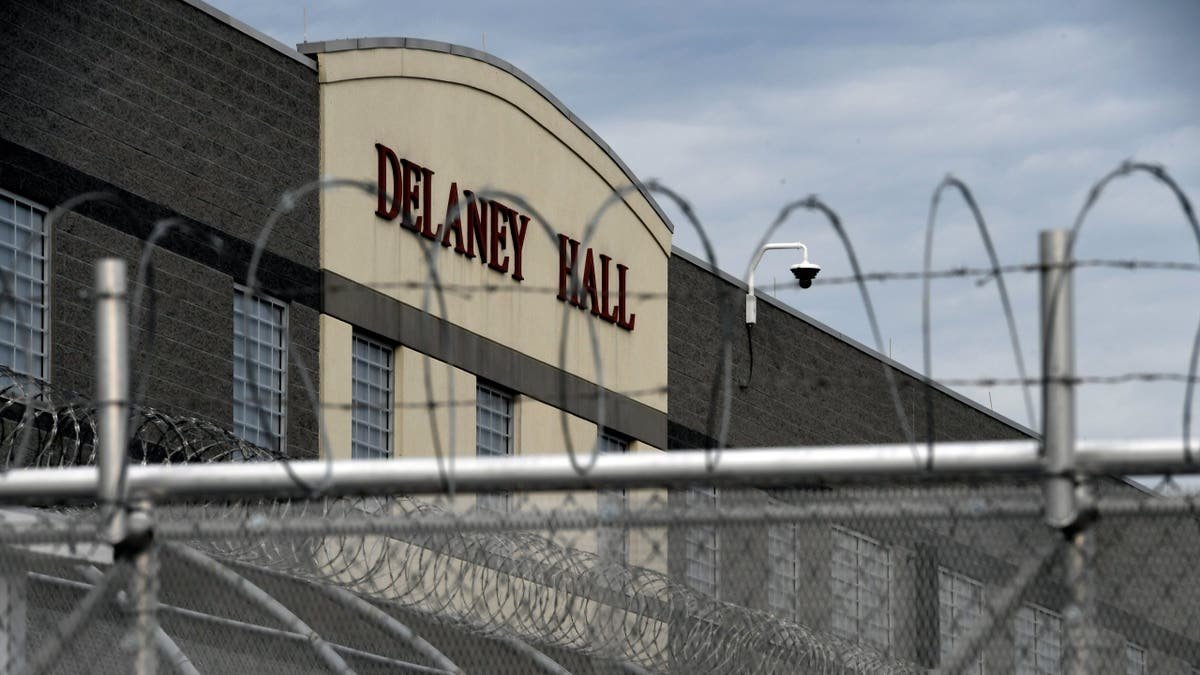 Protestors, politicians and ICE agents gathered outside Delaney Hall immigration facility in Newark, N.J.