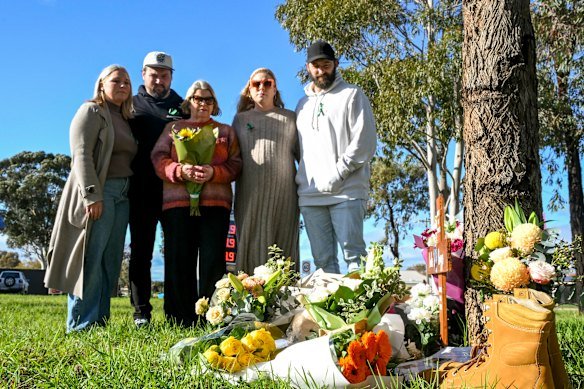 Family and friends of Luke Briggs gather  to mark the first anniversary of his death.