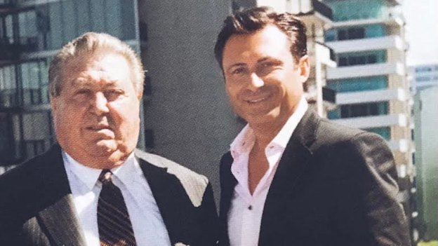 Nick Andrianakos and son Theo.