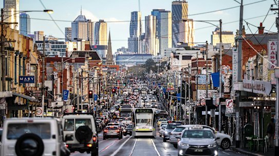 Sydney Road in Brunswick on Wednesday.