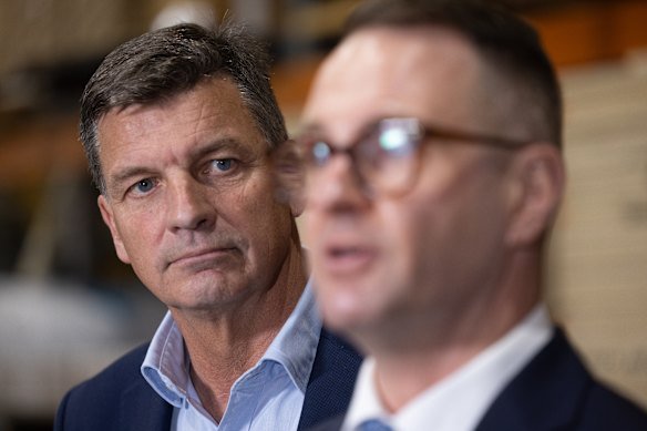 Opposition Leader Angus Taylor pulled shadow minister Andrew Bragg into line after the senator freelanced in a speech at the Press Club.