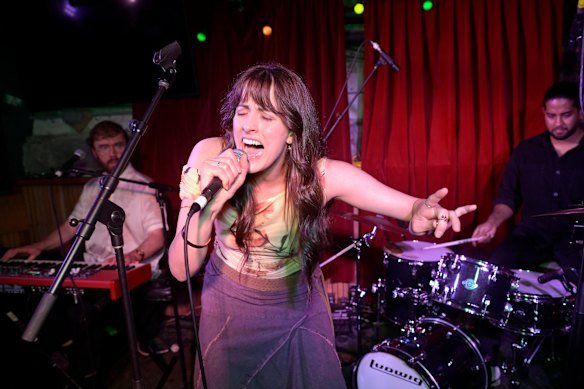 Nailed it: Singer Eadiella belts out Amy Winehouse’s Back to Black.