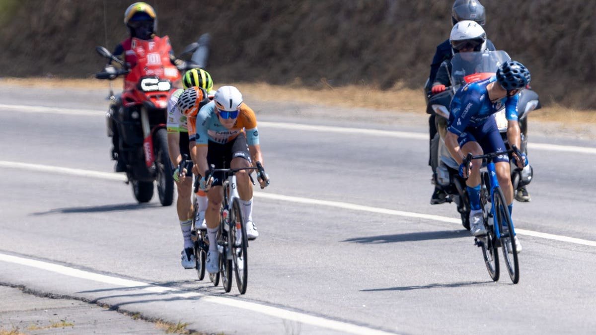 Finlay Tarling competes during the 8th stage of the Volta a Portugal 2026 cycling race.