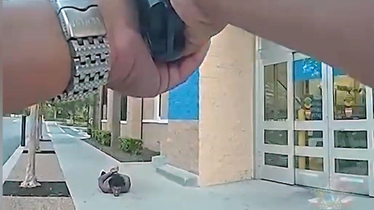 body camera footage shows a deputy chasing a suspect on foot
