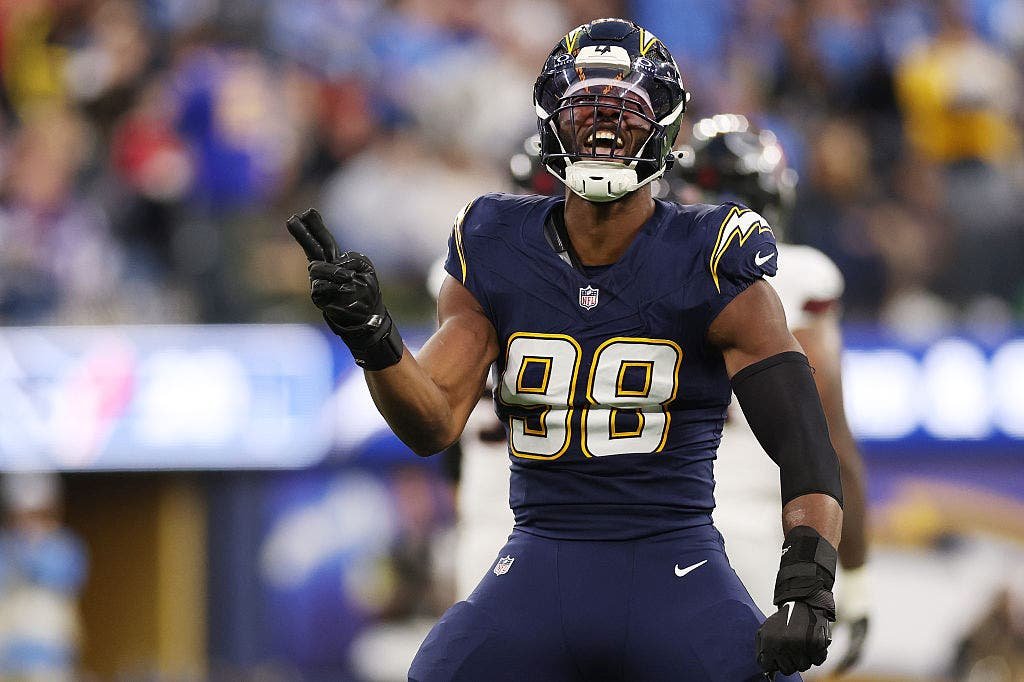 In Washington, Odafe Oweh will be looking to continue the mini breakout he experienced in the back half of last season with the Chargers. (Photo by Katelyn Mulcahy/Getty Images)