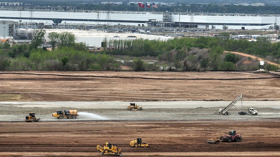 Tesla Terafab construction at Tesla Giga Texas
