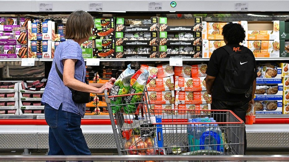 Shoppers at Costco store in Arlington, Virginia