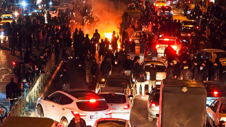 Protesters spill into the streets of Tehran