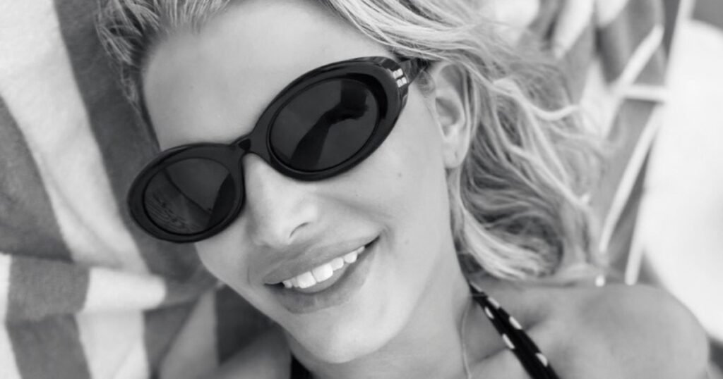 Jessica Simpson Sunbathes in Tiny Polka Dot Bikini During Luxe Turks and Caicos Vacation