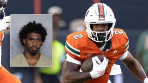 Miami running back Jordan Lyle arrested on felony aggravated fleeing charge in Broward County