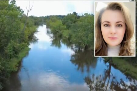 Heroic mom of three dies after jumping into river to save her son, 7, on family fishing trip Heroic mom of three dies after jumping into river to save her son, 7, on family fishing trip