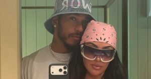 Kim Kardashian and Boyfriend Lewis Hamilton Show Off Couple-Coordinated Look During Tropical Getaway Kim Kardashian and Boyfriend Lewis Hamilton Show Off Couple-Coordinated Look During Tropical Getaway