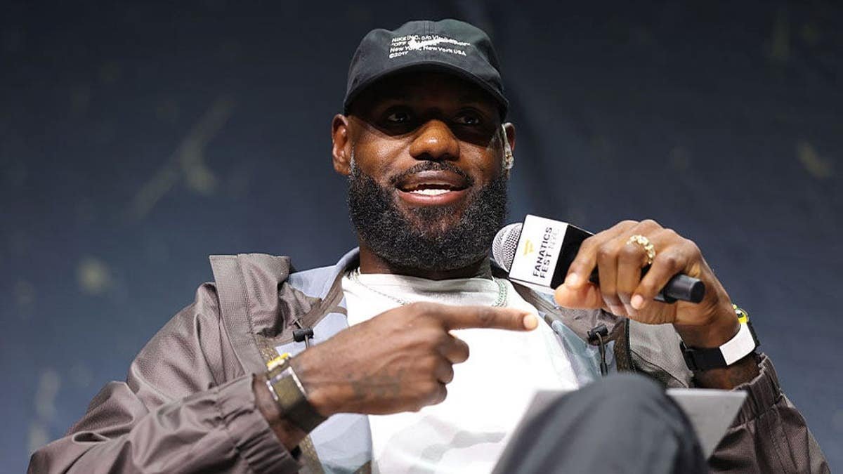 LeBron James speaks onstage