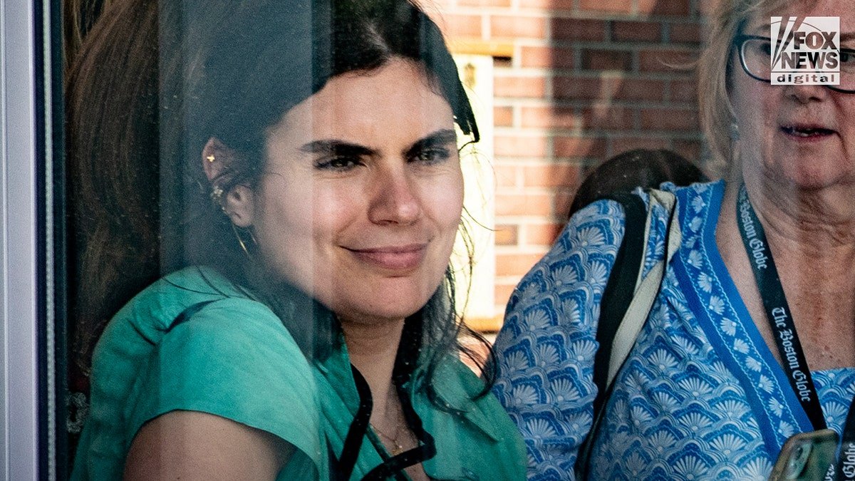 Brittany Romano leaves Plymouth Superior Court in Plymouth, Mass., Monday, August 24, 2026. Romano is a reporter for Vanity Fair covering the Lindsay Clancy trial. (David McGlynn for Fox News Digital)