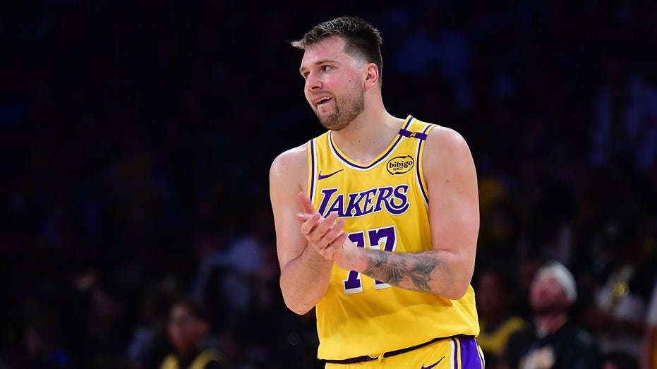 Luka Doncic claps