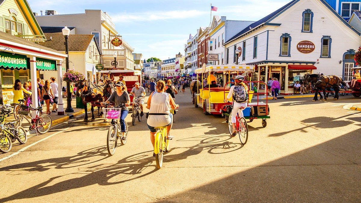 Visitors on Mackinac Island
