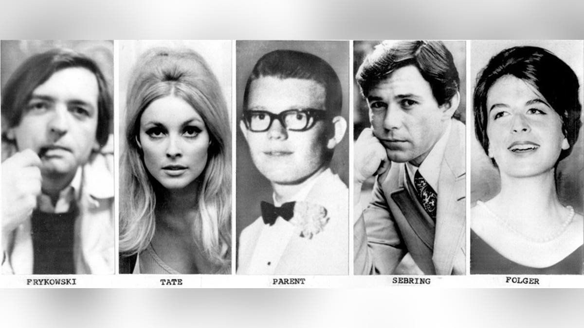 Woijech 'Voytek' Frykowski, Sharon Tate, Steven Parent, Jay Sebring and Abigail Folger in a composite image.