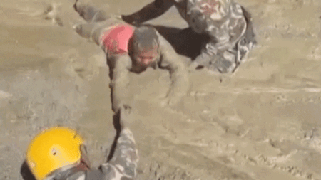 Trapped Nepali workers pulled from hydropower tunnel after catastrophic flooding