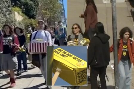 Activists descend on billionaire Chris Larsen’s San Francisco mansion over Flock cameras