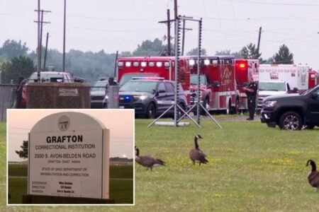 16 people hospitalized after lightning strikes Ohio prison