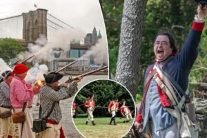 Exclusive | The Battle of Brooklyn is back! Rev War re-enactors swarm NYC streets for 250th anniversary: ‘My musket is the joy of my life’ Exclusive | The Battle of Brooklyn is back! Rev War re-enactors swarm NYC streets for 250th anniversary: ‘My musket is the joy of my life’