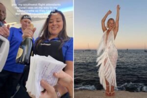 Bride-to-be flooded with marriage advice from plane passengers: ‘Soak up the frisky carefree adventures’ Bride-to-be flooded with marriage advice from plane passengers: ‘Soak up the frisky carefree adventures’